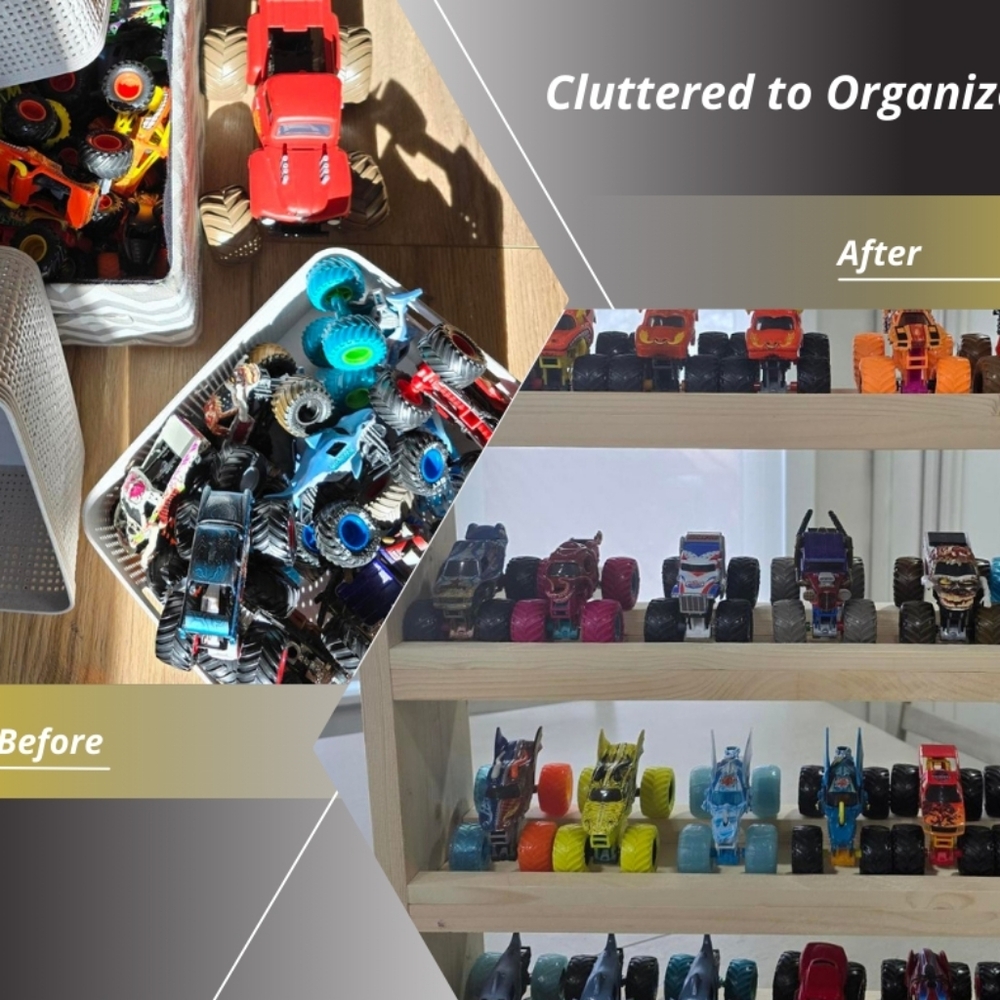 Monster Jam or Hotwheels 1:64 monster truck display shelf *Trucks not for sale